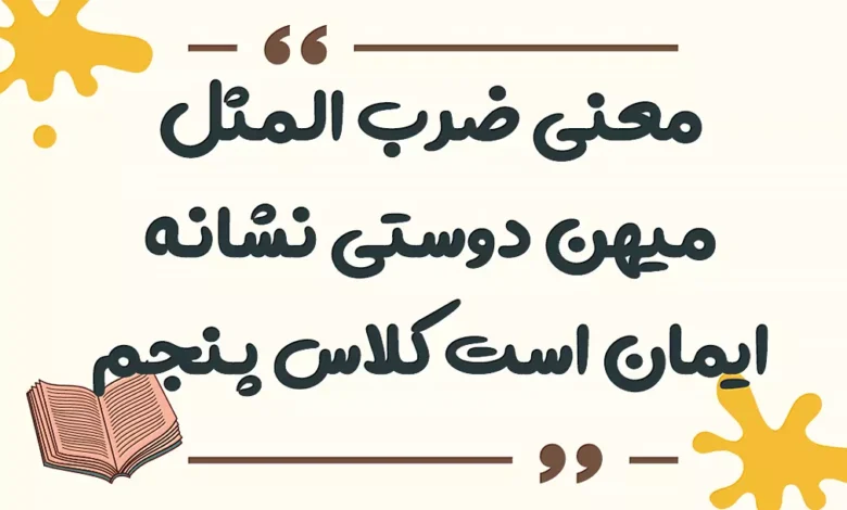 معنی ضرب المثل ماه پشت ابر نمی ماند برای کلاس دوم