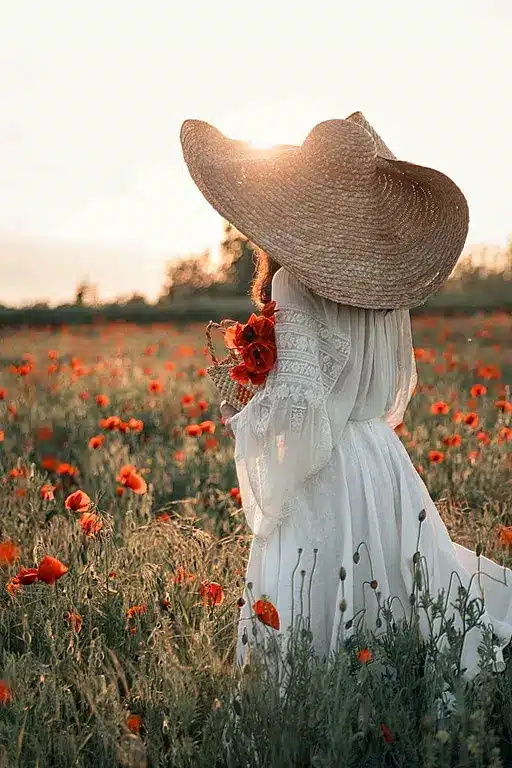 عکس دختر از پشت سر با کلاه برای پروفایل