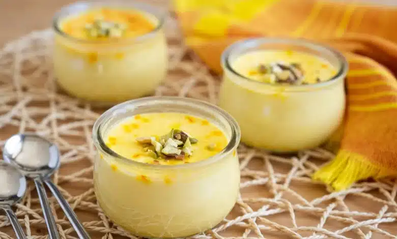 طرز تهیه پاناکوتا زعفرانی برای 10 نفر