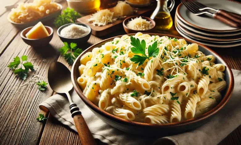 طرز تهیه پاستا آلفردو برای 10 نفر