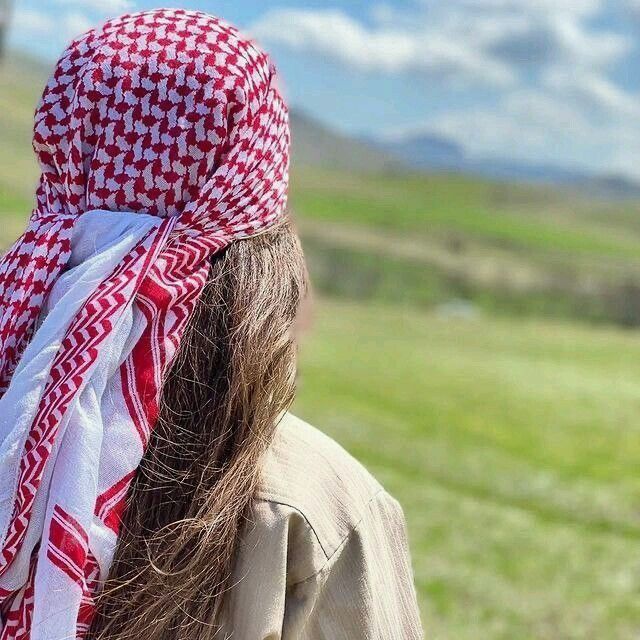 عکس پروفایل دختر عربی با چفیه 26