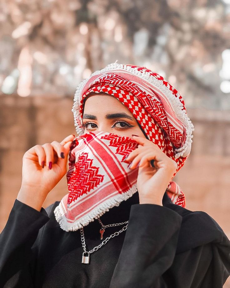 عکس پروفایل دختر عربی با چفیه 38