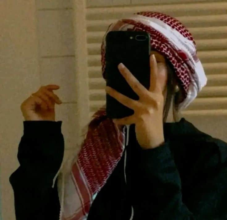 عکس پروفایل دختر عربی با چفیه 7