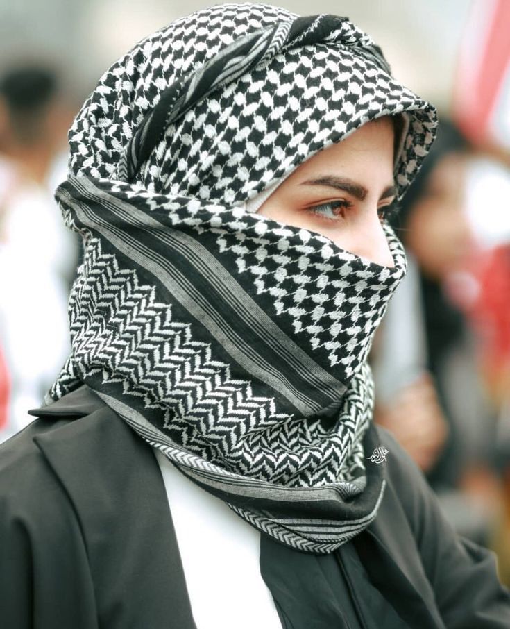 عکس پروفایل دختر عربی با چفیه 9