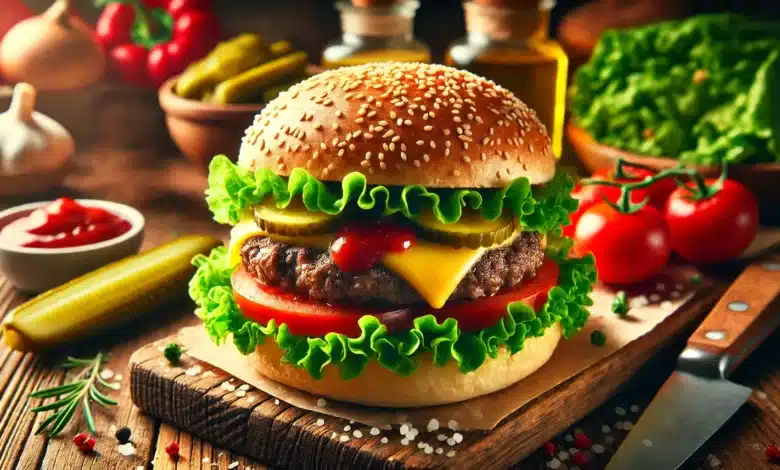 طرز تهیه همبرگر خانگی برای 10 نفر