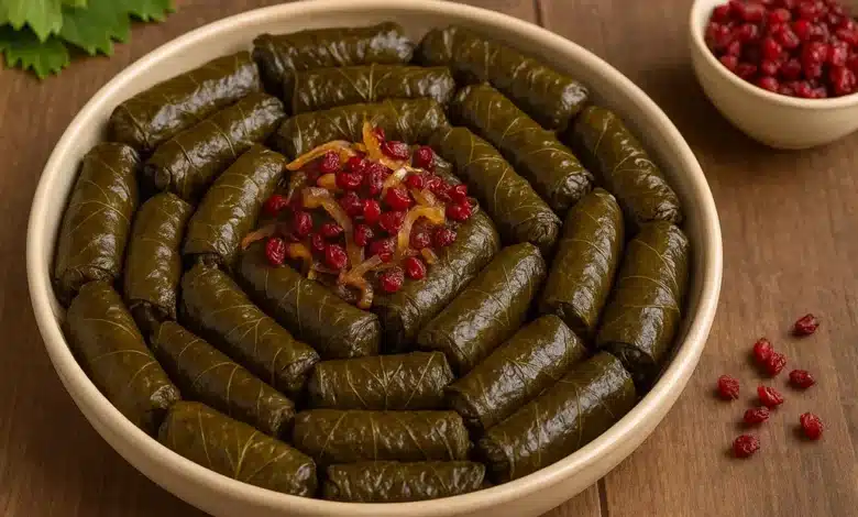 طرز تهیه دلمه برگ مو برای ۱۵ نفر [دستور مجلسی و اصیل]