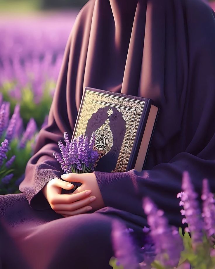عکس پروفایل قران در دست دختر کارتونی و فانتزی 10