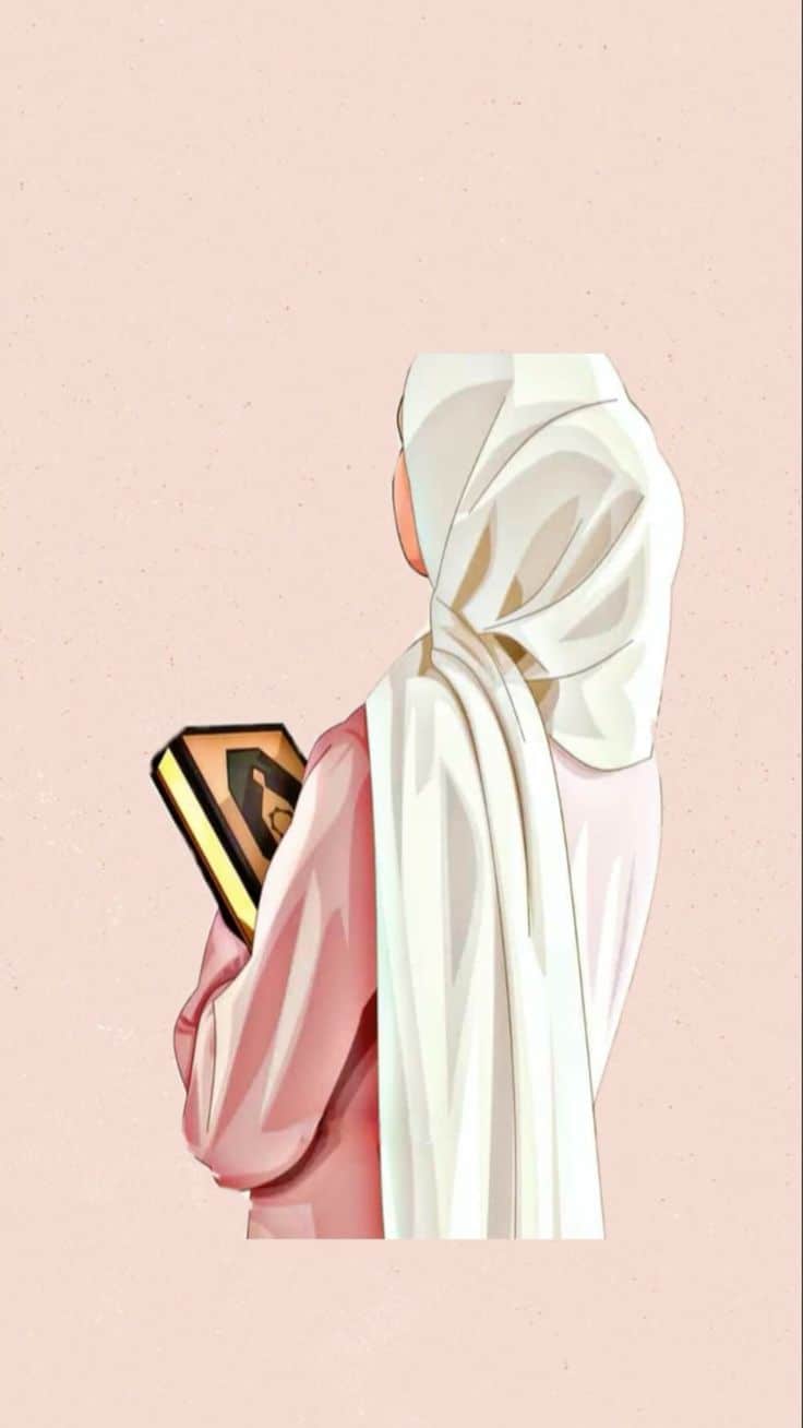 عکس پروفایل قران در دست دختر کارتونی و فانتزی 21