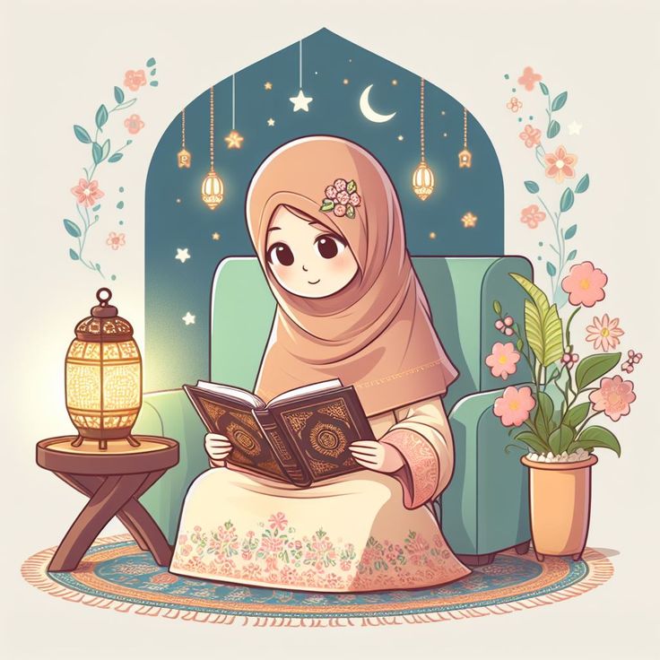 عکس پروفایل قران در دست دختر کارتونی و فانتزی 24