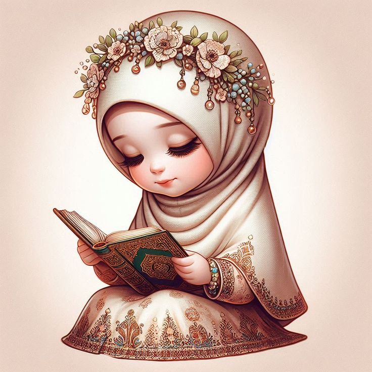 عکس پروفایل قران در دست دختر کارتونی و فانتزی 28