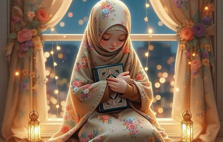 عکس پروفایل قران در دست دختر کارتونی و فانتزی ❤️ [کیوت و خاص]