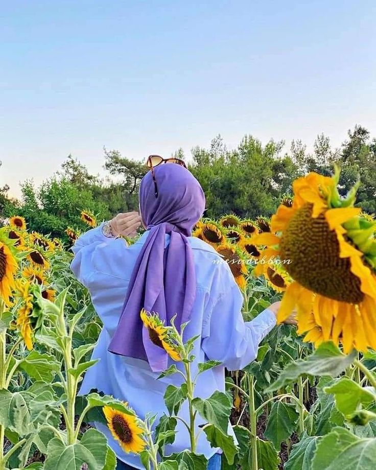 عکس دختر با گل آفتابگردان 15