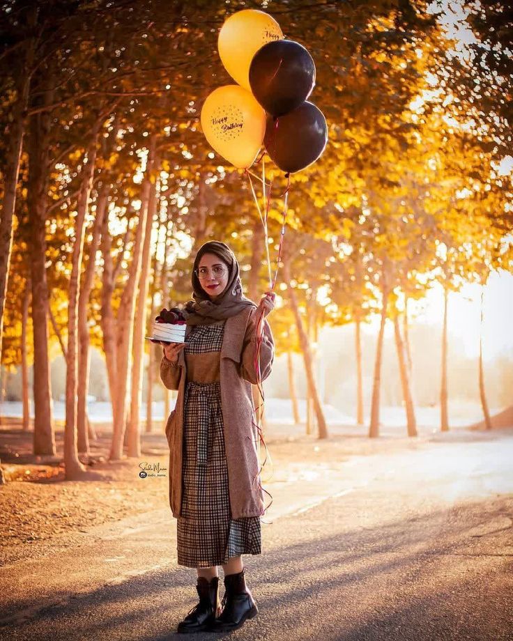 ژست عکس تولد دخترانه لاکچری در طبیعت 34