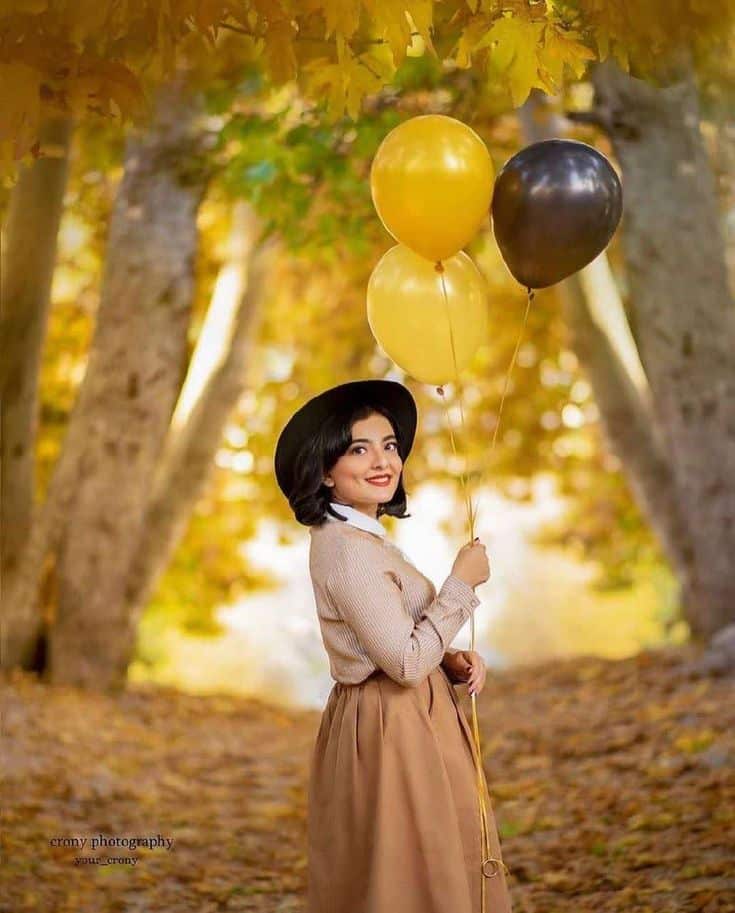 ژست عکس تولد دخترانه لاکچری در طبیعت 46