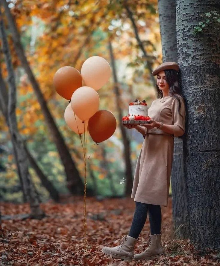 ژست عکس تولد دخترانه لاکچری در طبیعت 51