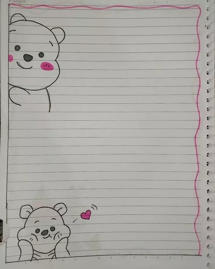 تزیین دفتر مشق ساده، شیک و فانتزی ✏️🎨 دخترانه و پسرانه با مداد رنگی