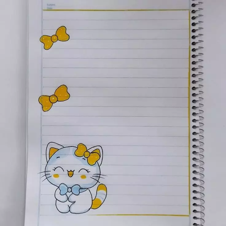 تزیین دفتر مشق ساده، شیک و فانتزی ✏️🎨 دخترانه و پسرانه با مداد رنگی