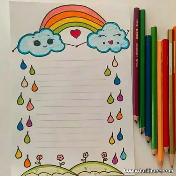 تزیین دفتر مشق ساده، شیک و فانتزی ✏️🎨 دخترانه و پسرانه با مداد رنگی
