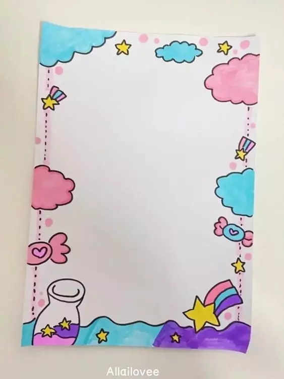 تزیین دفتر مشق ساده، شیک و فانتزی ✏️🎨 دخترانه و پسرانه با مداد رنگی