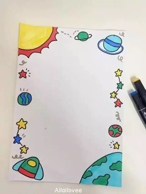 تزیین دفتر مشق ساده، شیک و فانتزی ✏️🎨 دخترانه و پسرانه با مداد رنگی