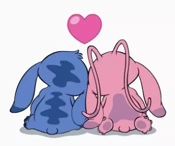 دانلود عکس استیچ و آنجل (استیج صورتی و آبی) 💙💗 کیوت و فانتزی