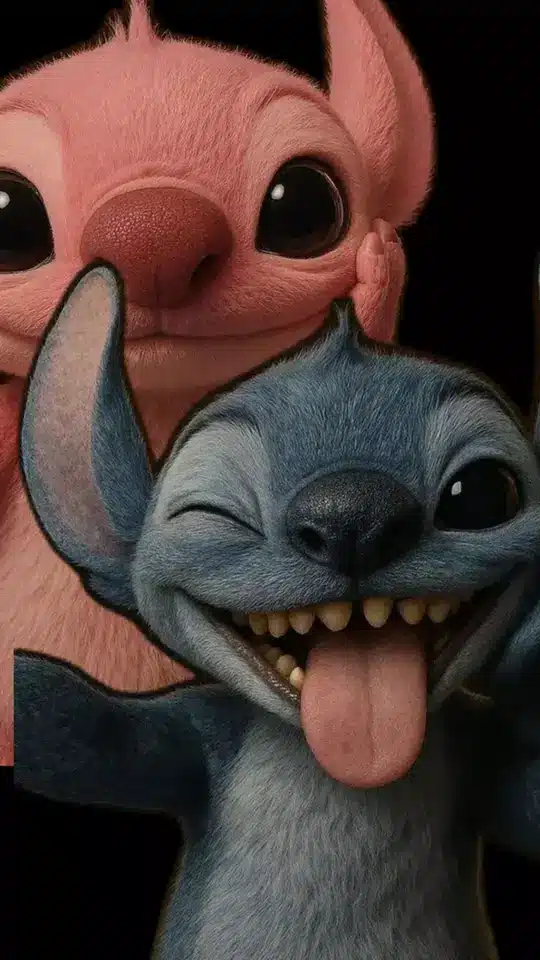 دانلود عکس استیچ و آنجل (استیج صورتی و آبی) 💙💗 کیوت و فانتزی