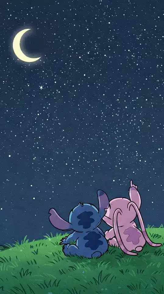 دانلود عکس استیچ و آنجل (استیج صورتی و آبی) 💙💗 کیوت و فانتزی