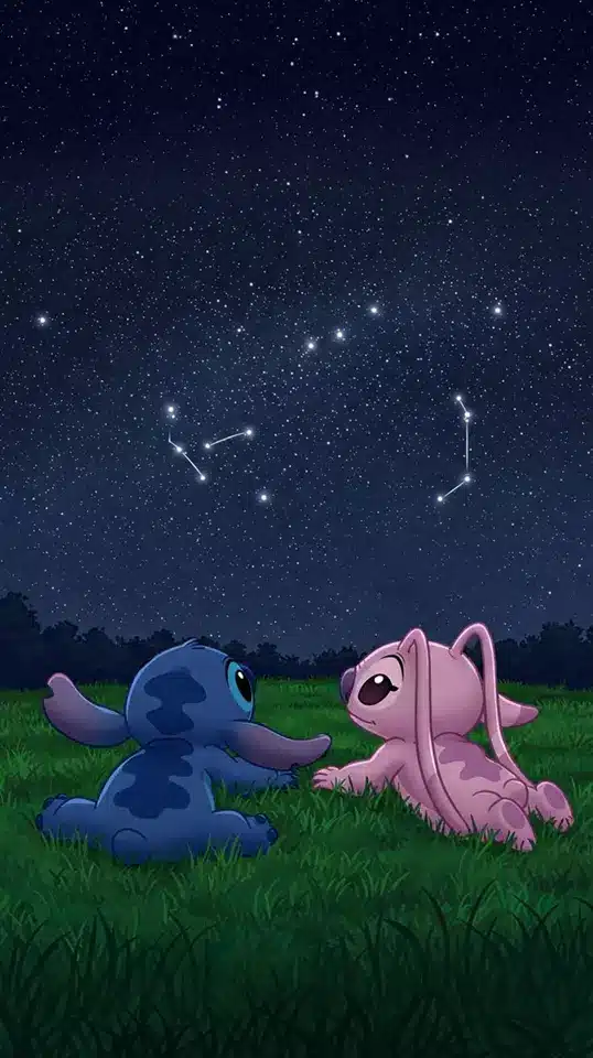 دانلود عکس استیچ و آنجل (استیج صورتی و آبی) 💙💗 کیوت و فانتزی