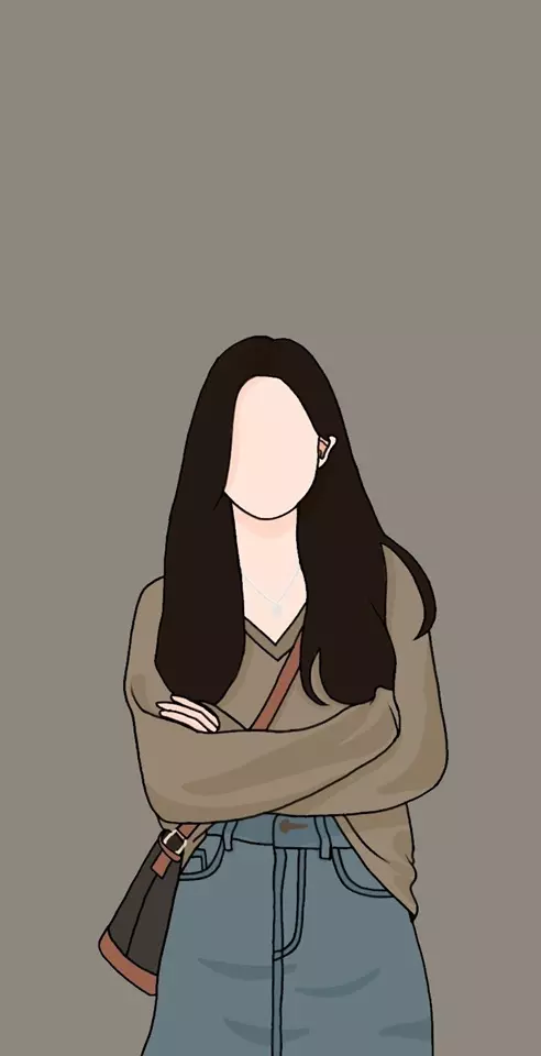 عکس دختر بدون چهره برای پروفایل کارتونی