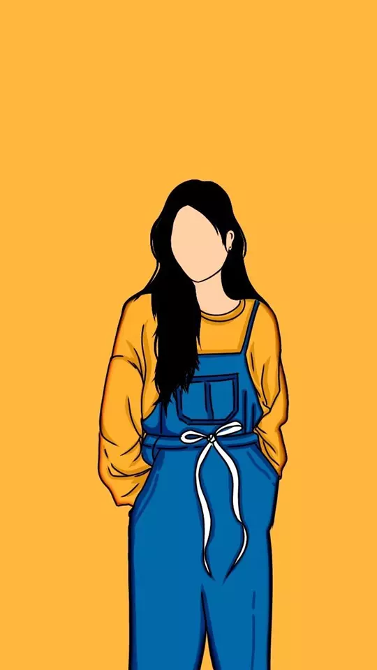 عکس دختر بدون چهره برای پروفایل کارتونی