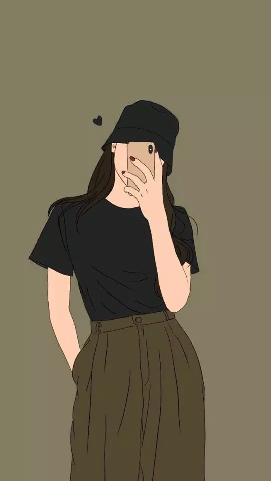 عکس دختر بدون چهره برای پروفایل کارتونی
