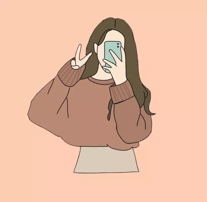 عکس دختر بدون چهره برای پروفایل کارتونی