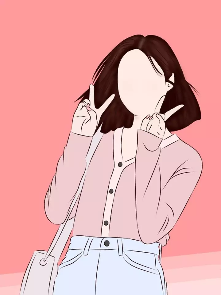 عکس دختر بدون چهره برای پروفایل کارتونی