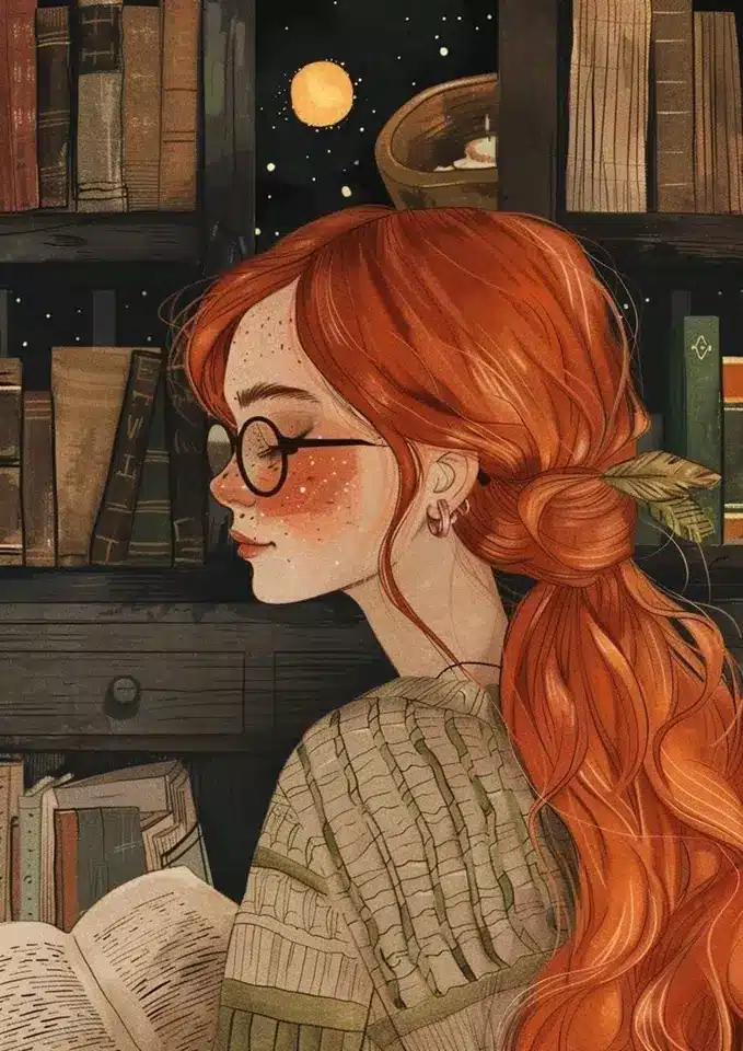 عکس دختر عینکی کارتونی برای پروفایل