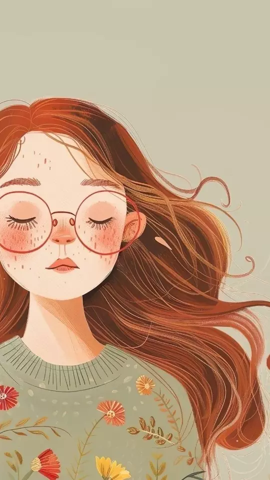 عکس دختر عینکی کارتونی برای پروفایل