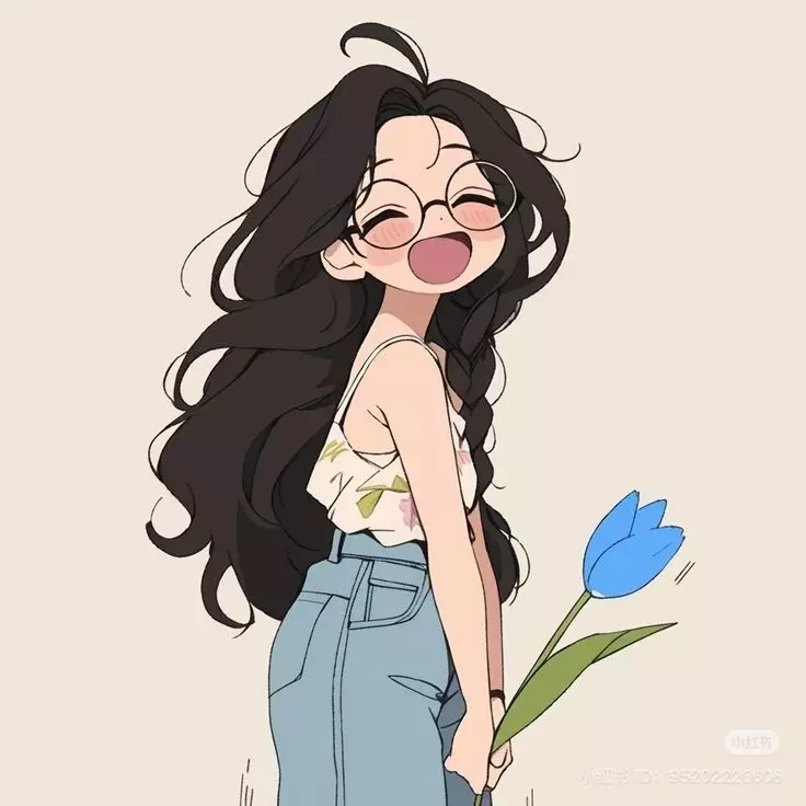 عکس دختر عینکی کارتونی برای پروفایل