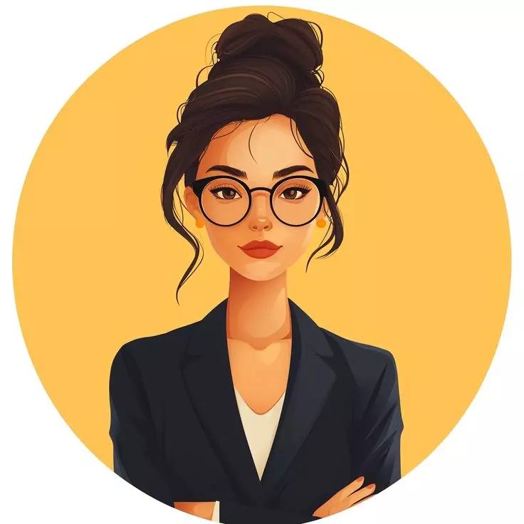عکس دختر عینکی کارتونی برای پروفایل