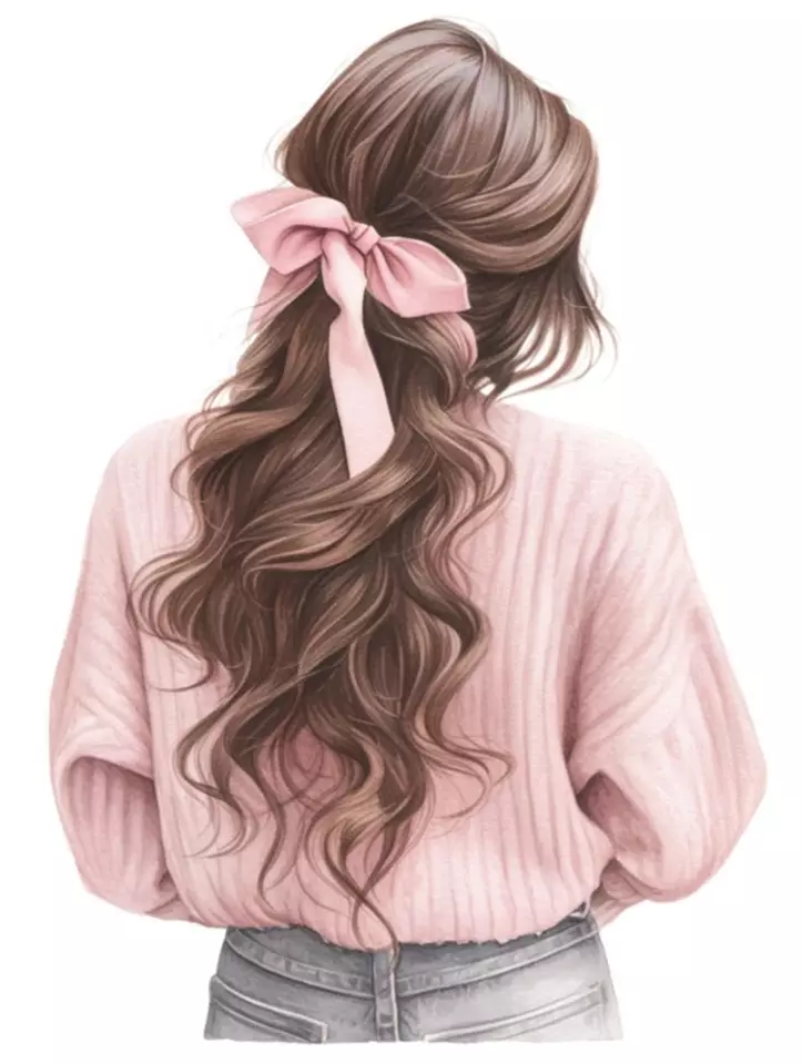 عکس دختر مو بلند کارتونی 16