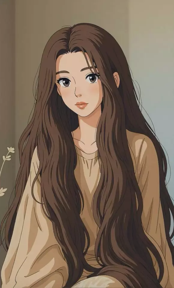 عکس دختر مو بلند کارتونی 18