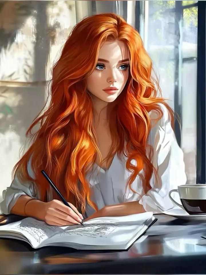 عکس دختر مو بلند کارتونی 2