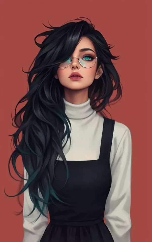 عکس دختر مو بلند کارتونی 24