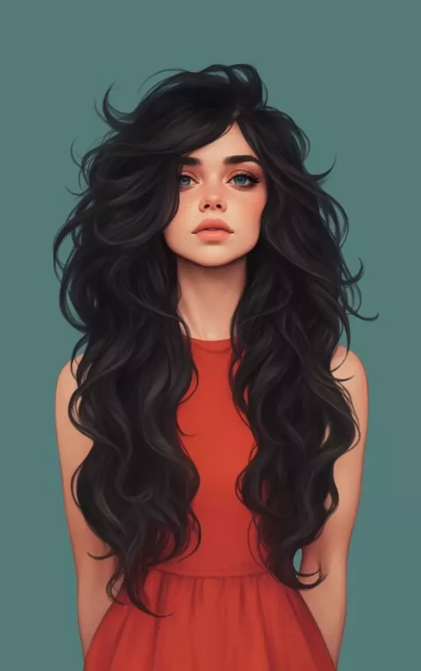 عکس دختر مو بلند کارتونی (27) عکس دختر مو بلند کارتونی 27