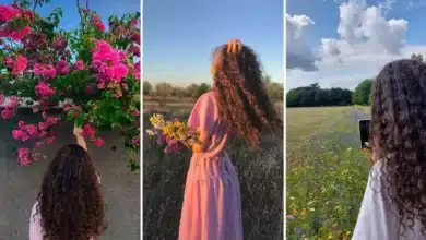 عکس دختر مو فرفری از پشت سر و بدون چهره برای پروفایل [شیک و متفاوت]