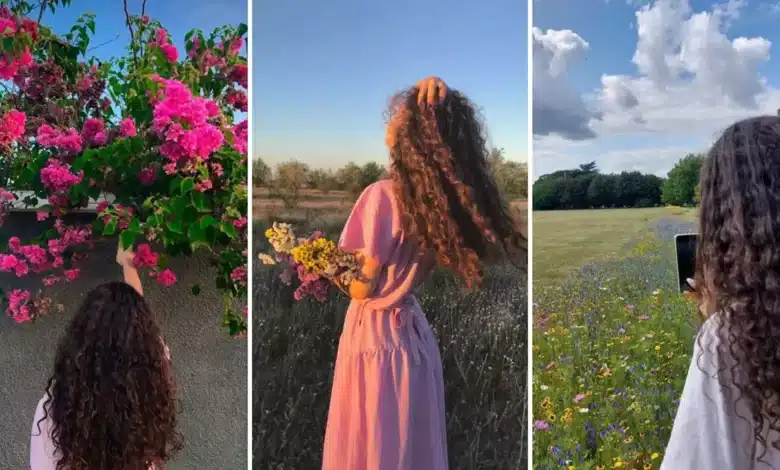 عکس دختر مو فرفری از پشت سر و بدون چهره برای پروفایل [شیک و متفاوت]