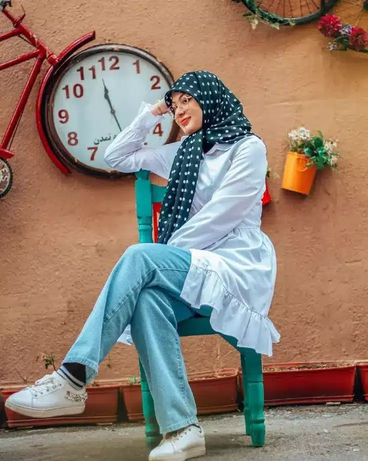 عکس دختر واقعی با حجاب