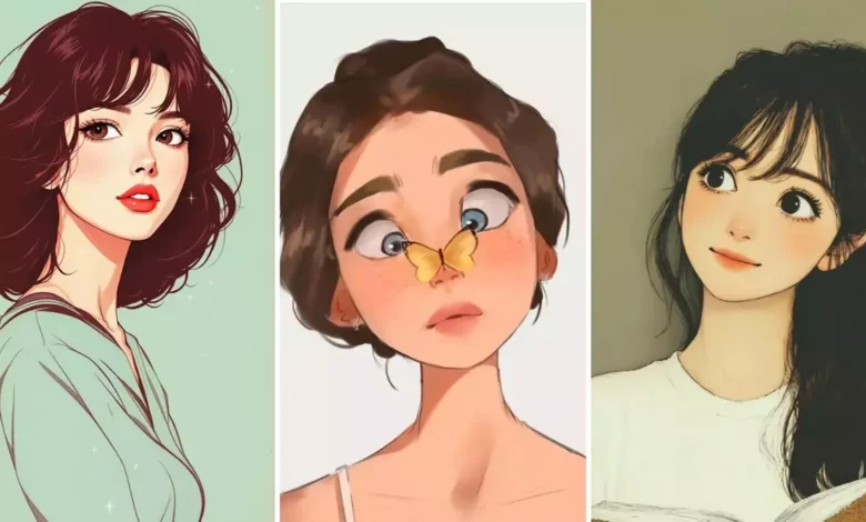 عکس دختر چشم درشت کارتونی برای پروفایل [کیوت و خاص]