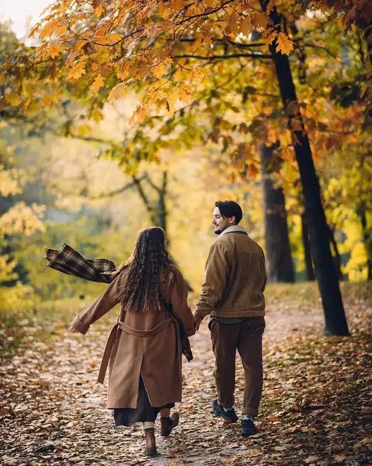 عکس عاشقانه پاییزی برای پروفایل