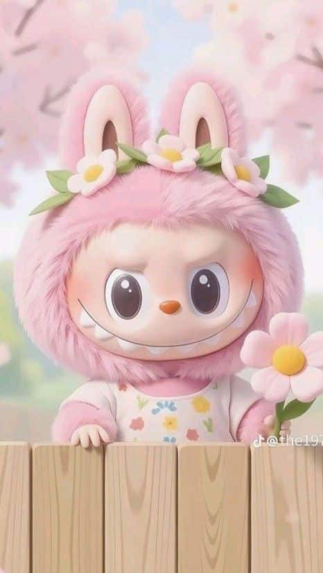 عکس عروسک لبوبو صورتی 35