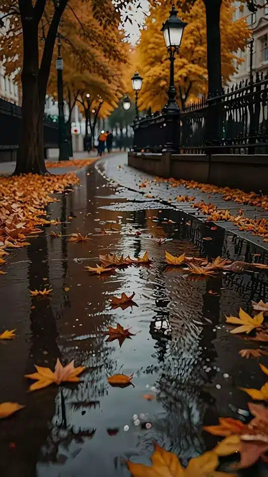عکس پاییز بارانی