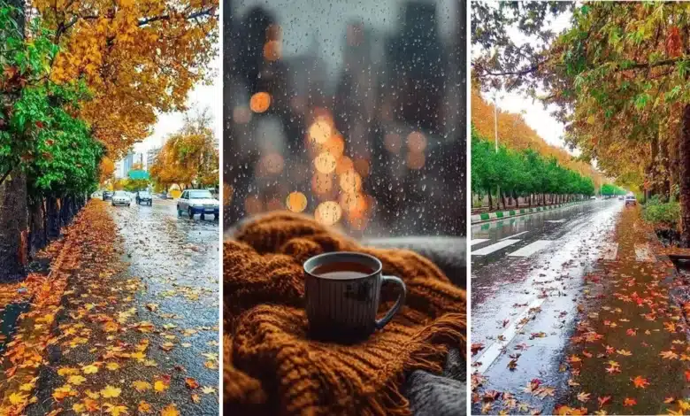 عکس پاییز بارانی